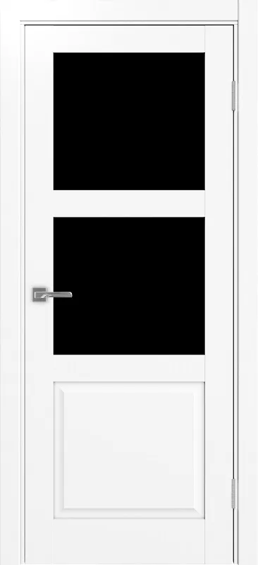Двери в интерьере - Дверь Эко 630.221 ОФ3 белый снежный, lacobel черный