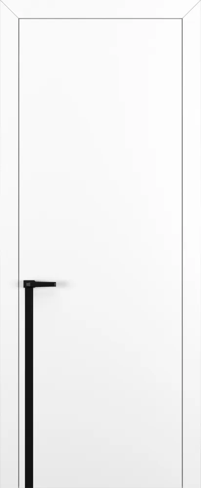 Двери в интерьере - Дверь Z K21 полипропилен белый, молдинг черный, глухая