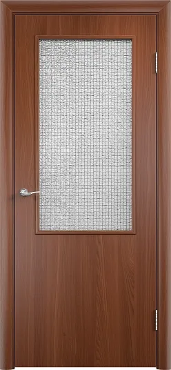 Двери в интерьере - Дверь V ПВХ итальянский орех, армированное 58