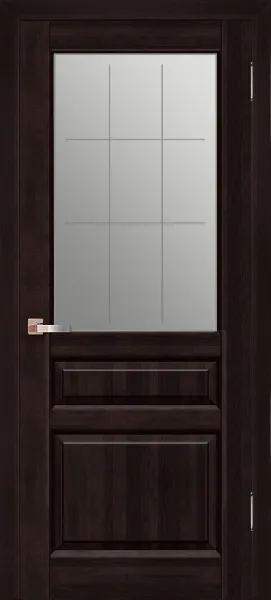 Двери в интерьере - Дверь Вилейка массив ольхи Венеция венге, стекло матовое