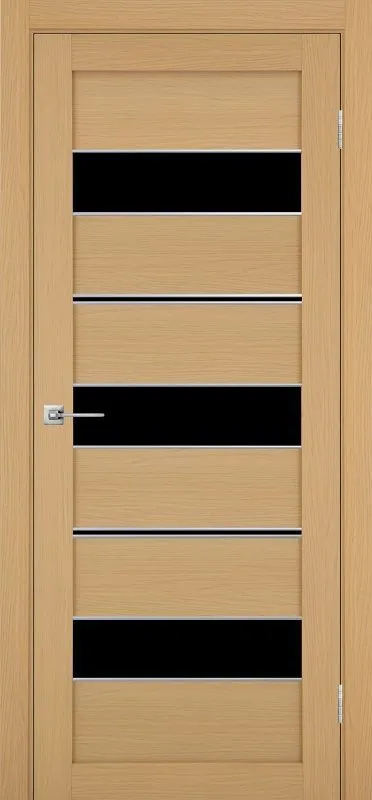 Двери в интерьере - Дверь Эко 526.122 АПП ясень темный молдинг SC, lacobel черный