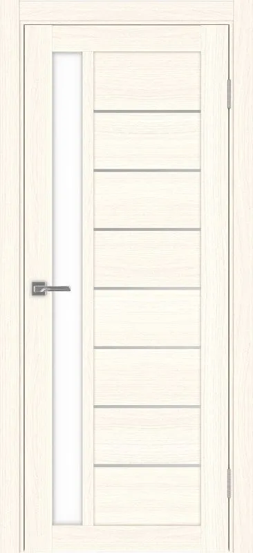 Двери в интерьере - Дверь Эко 554.21 АПП ясень светлый молдинг SC, lacobel белый