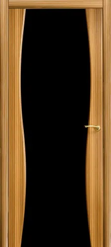 Дверь Оникс Грация зебрано, черный триплекс