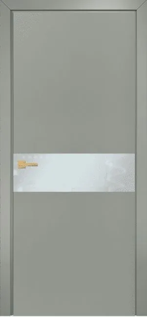 Двери в интерьере - Дверь Оникс Соло CPL светло серый, глухая, стекло Lacobel белое матовое