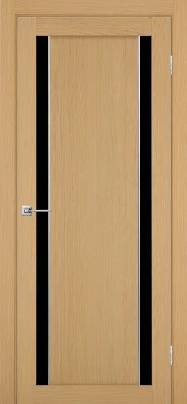 Двери в интерьере - Дверь Эко 522.212 АПП ясень темный молдинг SC, lacobel черный