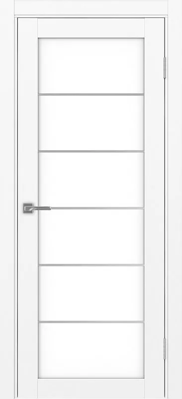 Двери в интерьере - Дверь Эко 501.2 АСС белый снежный молдинг SC, lacobel белый