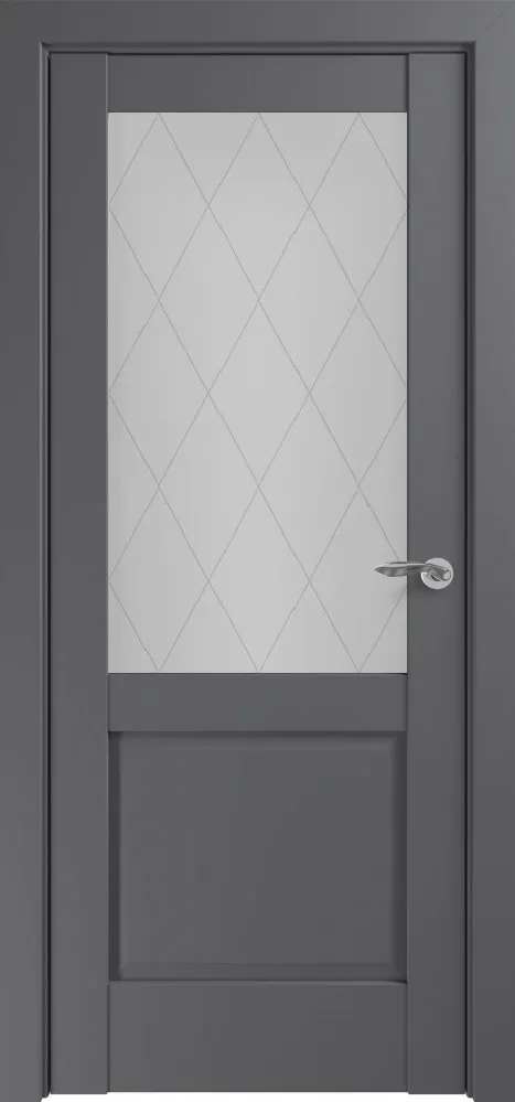 Двери в интерьере - Дверь Z Венеция Тип S экошпон графит, стекло сатинат