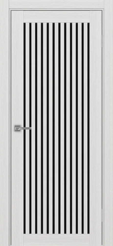 Двери в интерьере - Дверь Эко 543.2 ясень серебристый, lacobel черный