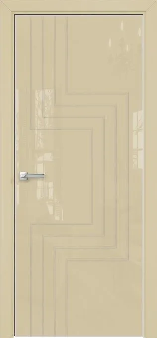 Двери в интерьере - Дверь Оникс Арт лакобель RAL 1015, гравировка №2