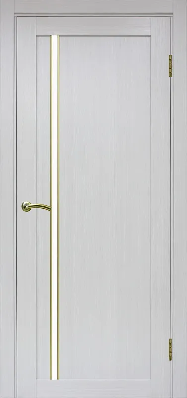 Двери в интерьере - Дверь Эко 527.121 АПС ясень серебристый молдинг SG, lacobel белый