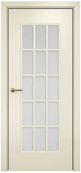 Двери в интерьере - Дверь Оникс Турин фрезерованная эмаль слоновая кость, сатинато с решеткой №2