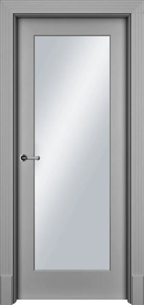 Двери в интерьере - Дверь Нфс эмаль серая, сатинат