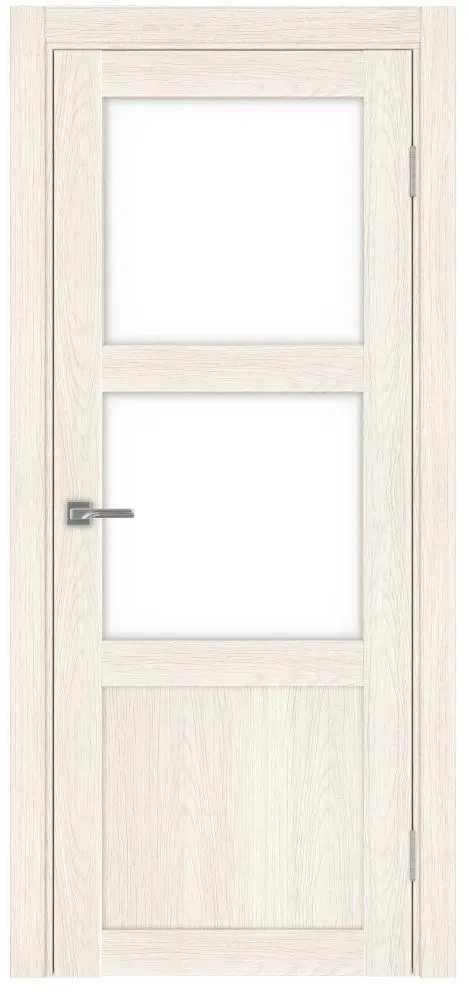Двери в интерьере - Дверь Эко 530.221 ясень светлый, lacobel белый