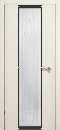 Дверь Краснодеревщик 5004 выбеленный дуб, стекло вклеенное 350 мм