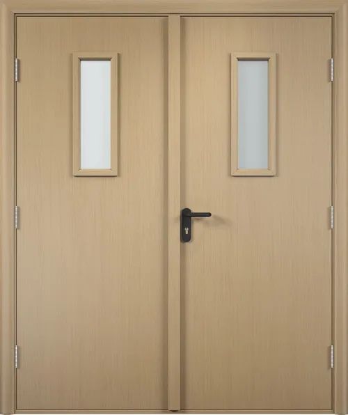 Двери в интерьере - Дверь противопожарная V ДПО+ДПО финиш-пленка 60 мин, беленый дуб