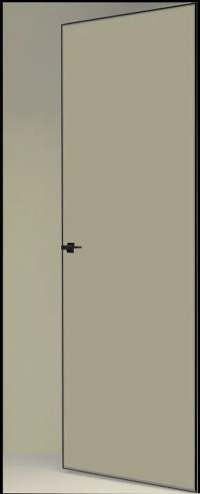 Двери в интерьере - Дверь скрытая ИУ-42 AL black с 4-х сторон, эмаль серый шелк, revers 2,21 м