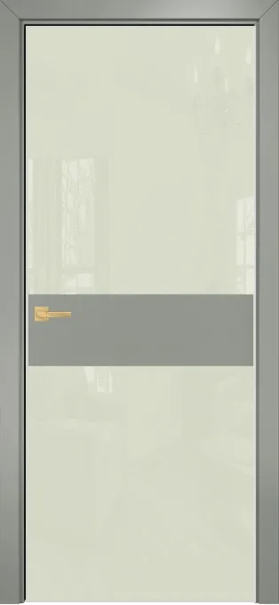 Двери в интерьере - Дверь Оникс Соло 2 CPL светло серый, глухая, Lacobel RAL 1013
