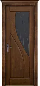 Схожие товары - Дверь ОКА массив ольхи Даяна античный орех, стекло графит с фрезеровкой