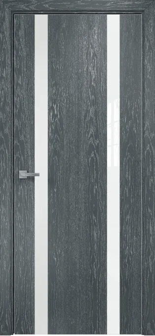 Двери в интерьере - Дверь Оникс Верона 2 седой дуб, триплекс белый