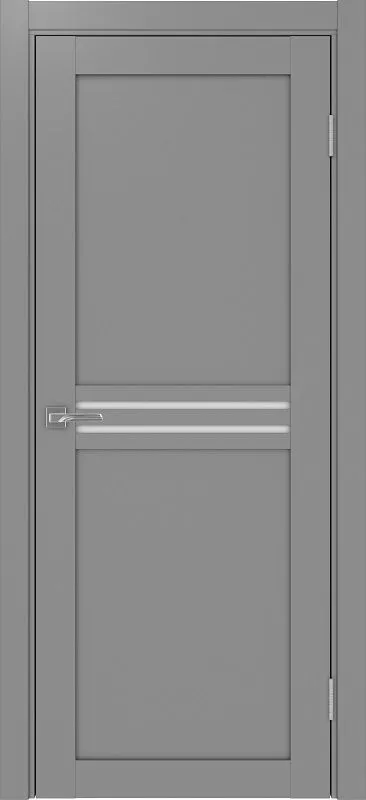 Двери в интерьере - Дверь Эко 552.12 серый, lacobel белый