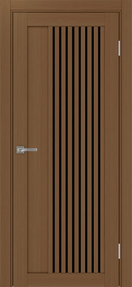 Двери в интерьере - Дверь Эко 544.12 орех, lacobel черный