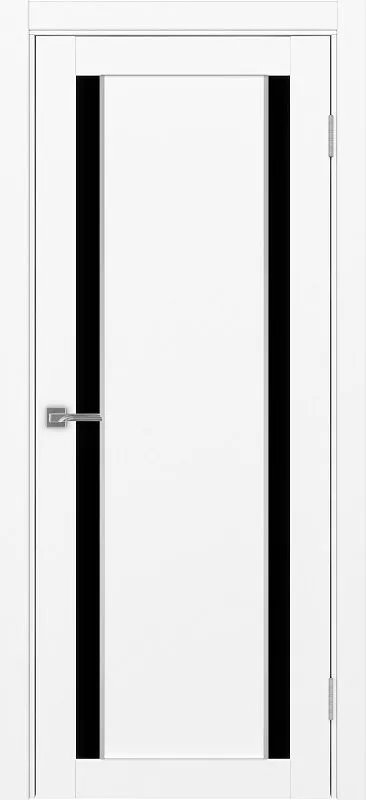 Двери в интерьере - Дверь Эко 522.212 АПП белый снежный молдинг SC, lacobel черный