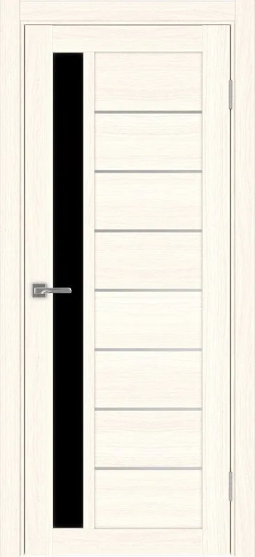 Двери в интерьере - Дверь Эко 554.21 АПП ясень светлый молдинг SC, lacobel черный