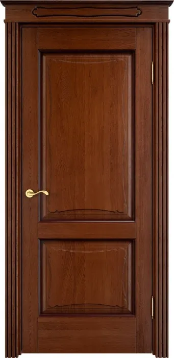 Двери в интерьере - Дверь ПМЦ массив дуба Д6 коньяк с патиной, глухая