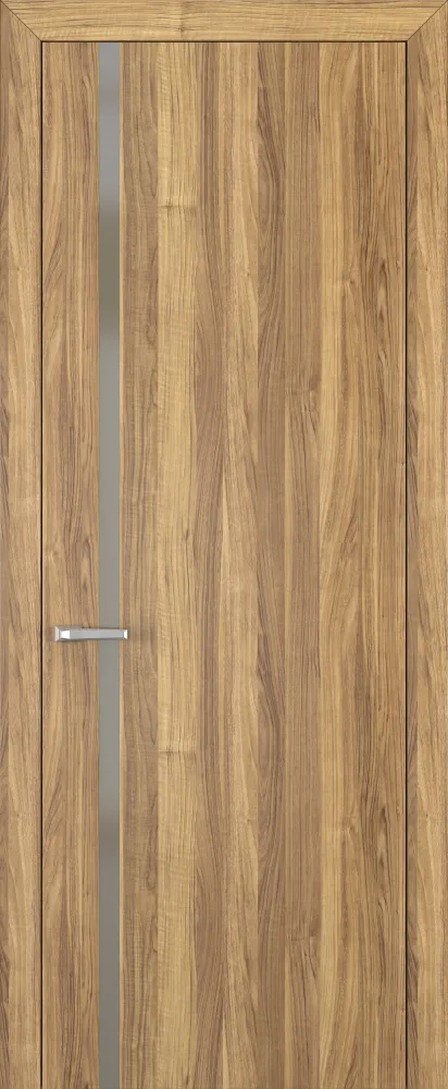 Двери в интерьере - Дверь Z K1 toppan орех грецкий, matelac silver bronze, глухая