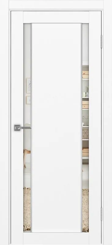 Двери в интерьере - Дверь Эко 522.212 АПП белый снежный молдинг SC, стеклопакет зеркало
