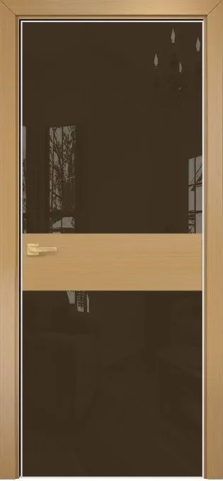 Двери в интерьере - Дверь Оникс Соло 2 анегри, глухая, Lacobel RAL 8028