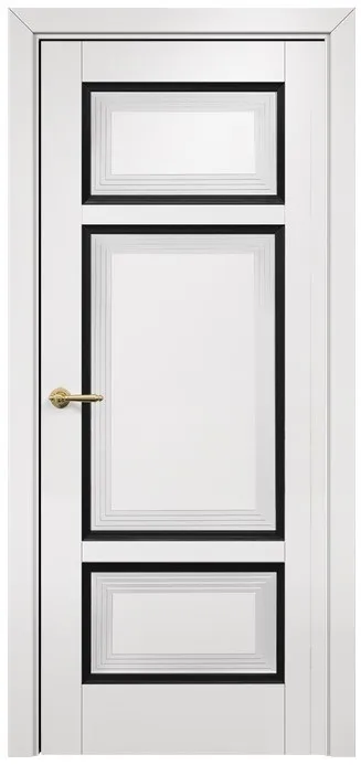 Двери в интерьере - Дверь Оникс Тоскана 4 эмаль белая/черная, глухая