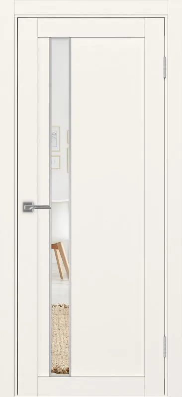 Двери в интерьере - Дверь Эко 528.121 АПП бежевый молдинг SC, стеклопакет зеркало