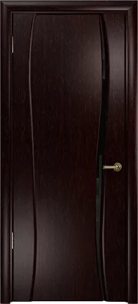 Дверь Арт Деко Лиана-1 венге, триплекс черный
