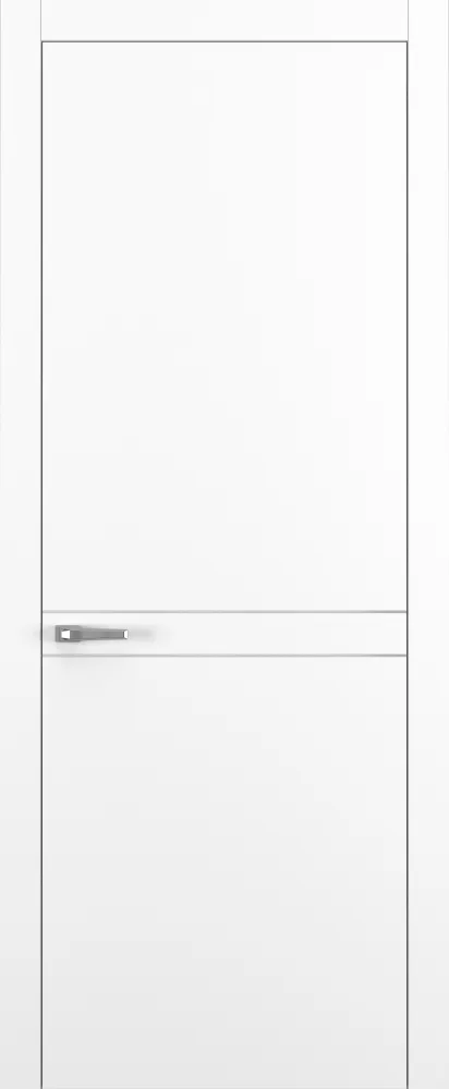 Двери в интерьере - Дверь Z K13 полипропилен белый, молдинг серебро, глухая