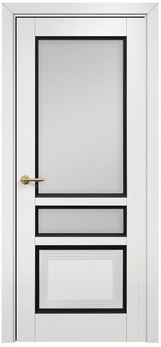 Двери в интерьере - Дверь Оникс Тоскана 3 эмаль белая/черная, сатинат белый