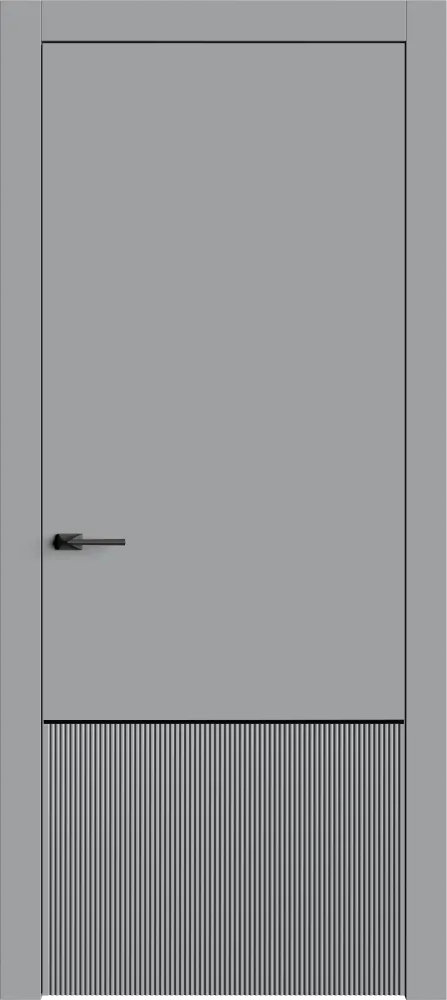 Двери в интерьере - Дверь Лайн9М серая, глухая