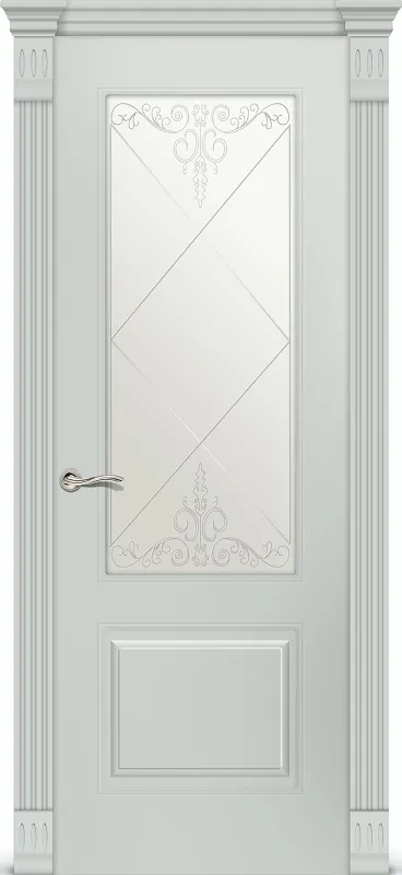 Двери в интерьере - Дверь Ситидорс Вероник- 1 эмаль RAL 4010Y50R, стекло пескоструй