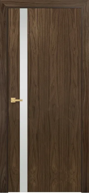 Двери в интерьере - Дверь Оникс Верона 1 американский орех, триплекс белый