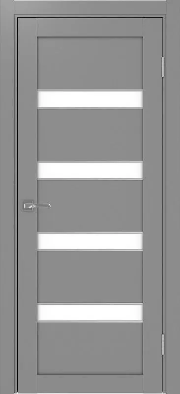 Двери в интерьере - Дверь Эко 505.12 АПС серый молдинг SC, lacobel белый