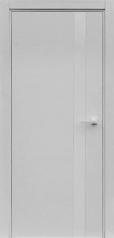 Двери в интерьере - Дверь ДР Art line шпон Uno Chiaro Patina Argento (Ral 9003), стекло