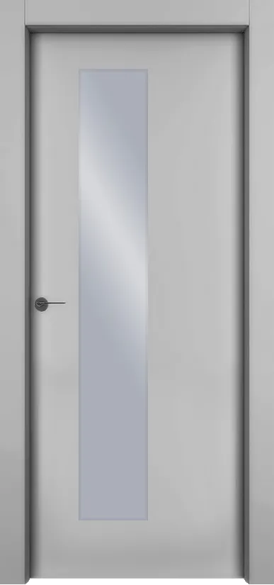 Двери в интерьере - Дверь 1001 эмаль серая, сатинат
