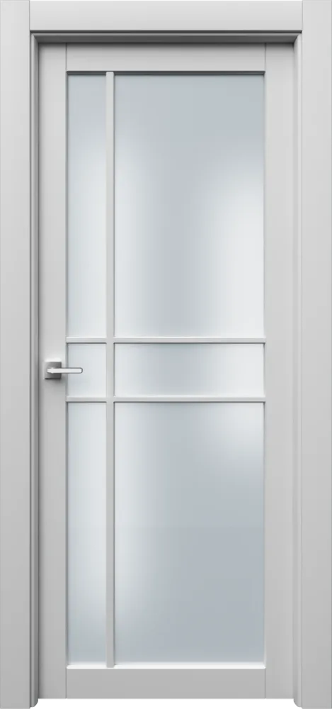 Двери в интерьере - Дверь Ронд2Р6с эмаль белая, сатинат