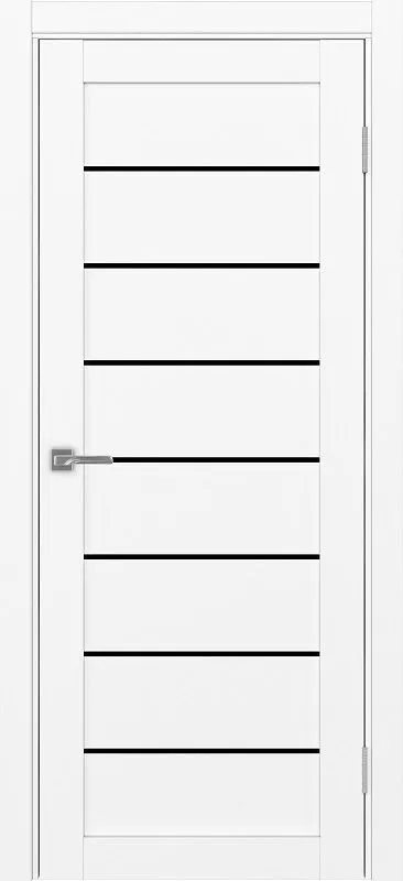 Двери в интерьере - Дверь Эко 508.12 белый снежный, lacobel черный