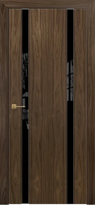Двери в интерьере - Дверь Оникс Престиж 2 американский орех, триплекс черный