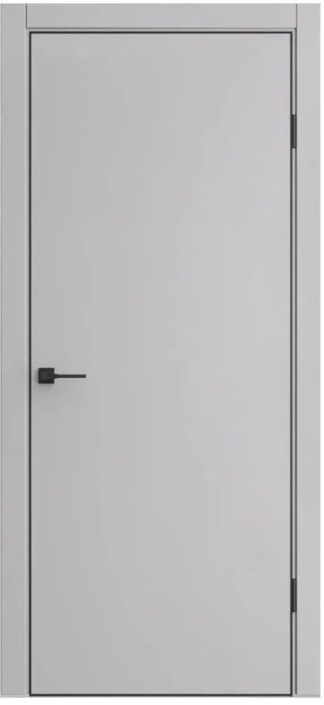 Двери в интерьере - Дверь L-50 серебристо-серый кромка AL, глухая