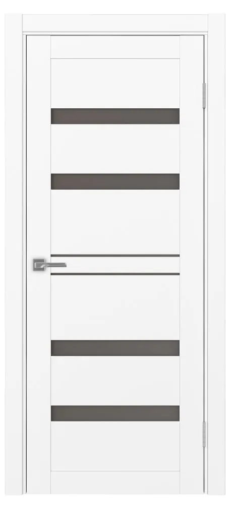 Двери в интерьере - Дверь Эко 561.12 белый снежный, сатинат бронза