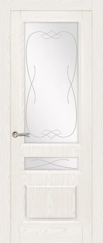 Двери в интерьере - Дверь Ситидорс Малахит-2 CLASSIC ясень белый, остекленная