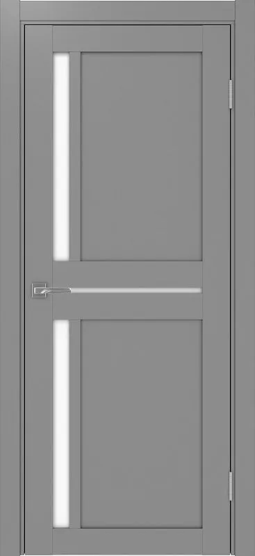Двери в интерьере - Дверь Эко 523.221 серый, lacobel белый