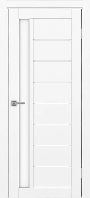 Двери в интерьере - Дверь Эко 554.21 АПП белый снежный молдинг SC, lacobel белый